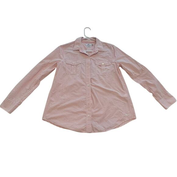 Vineyard Vines Women's Pink & White Plaid Button Up Long Sleeve Shirt Size 6 - Picture 3 of 7